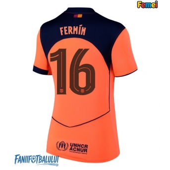 Barcelona Fermin Lopez #16 Tricou Fotbal Replică 2025-26 Femei Treilea